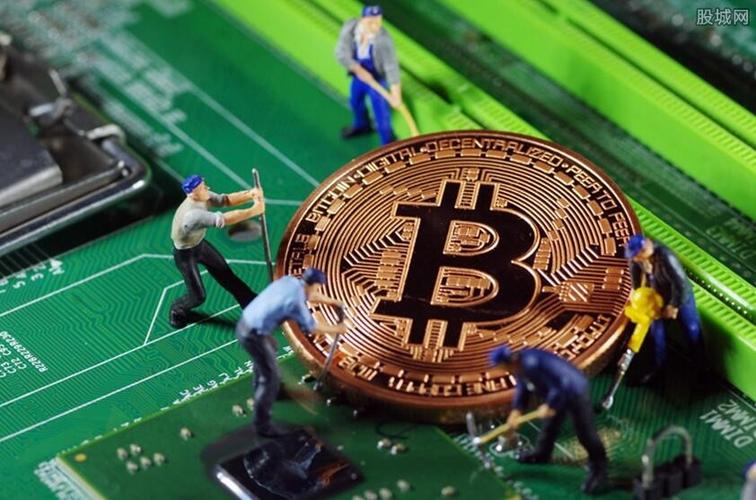 Close-up of a mining rig processing data