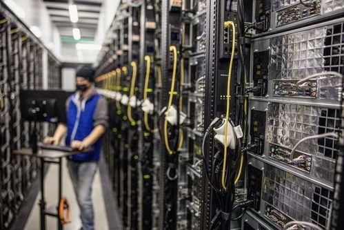 Picture of a mining farm with cooling system.